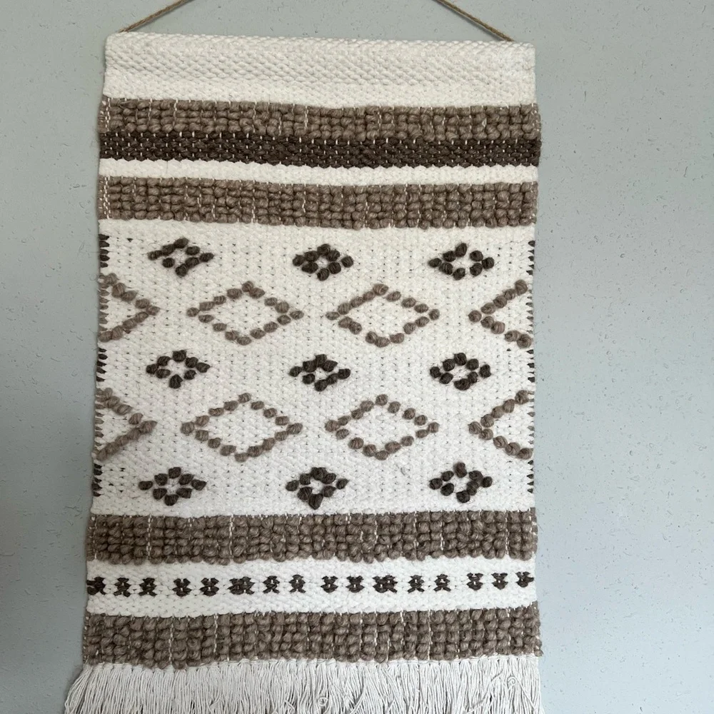 Boho Geometric Patterned Wall Hanging